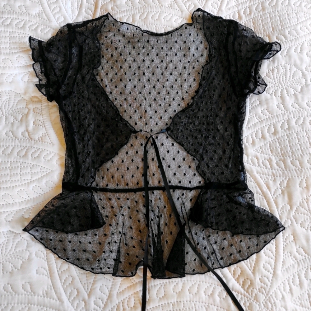 Romantic Lacey Black Tie On